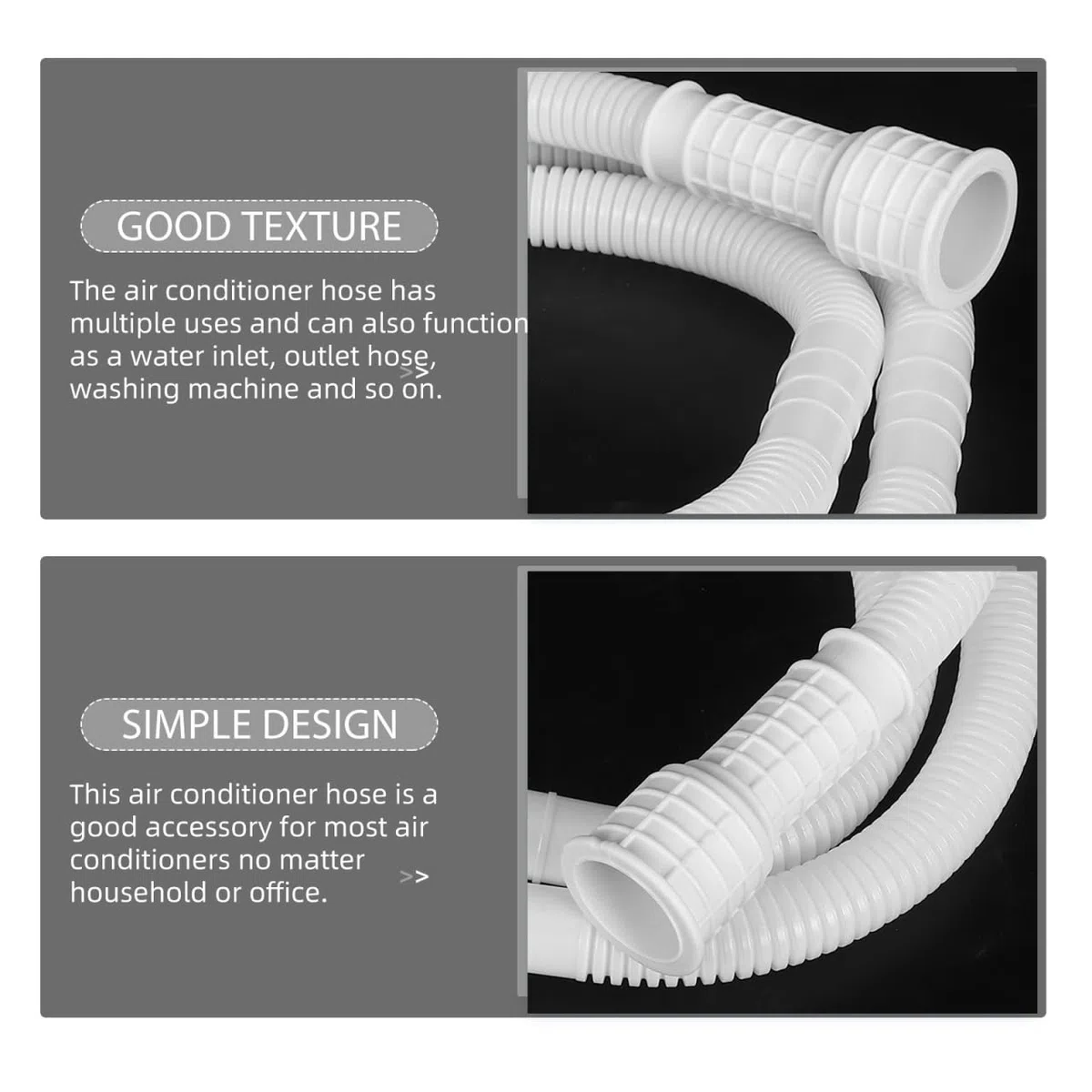 iplusmile - Manguera de drenaje flexible para aire acondicionado, accesorio para evacuación de agua, compatible con aire acondicionado