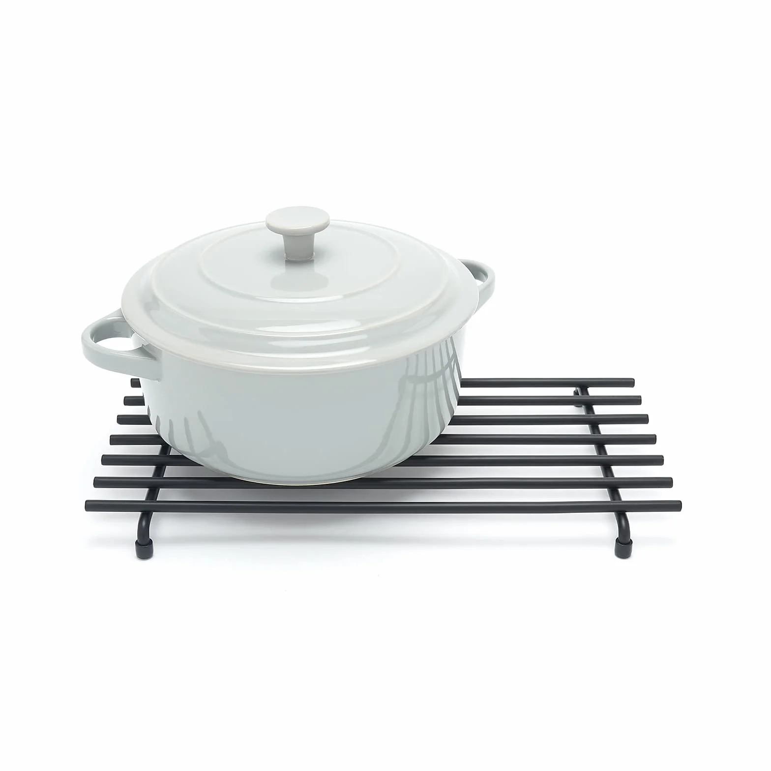 simplywire – Soporte de Rejilla Metálica – Resistente al Calor – Protector de encimera de Cocina – Grande - Acero Recubierto de Polvo Negro