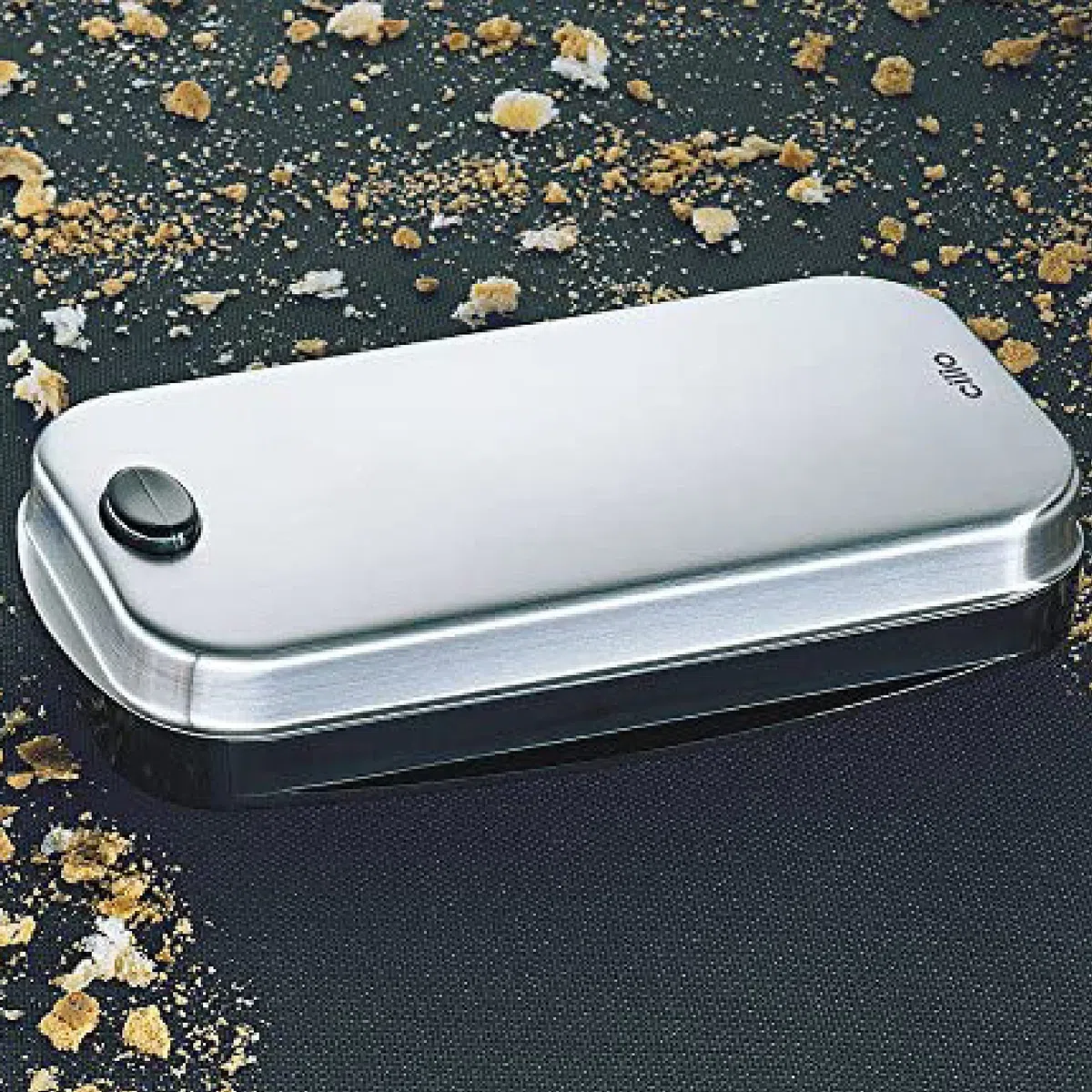 Cilio - Cepillo para recoger las migas (16 x 9 x 3,5 cm), acero mate
