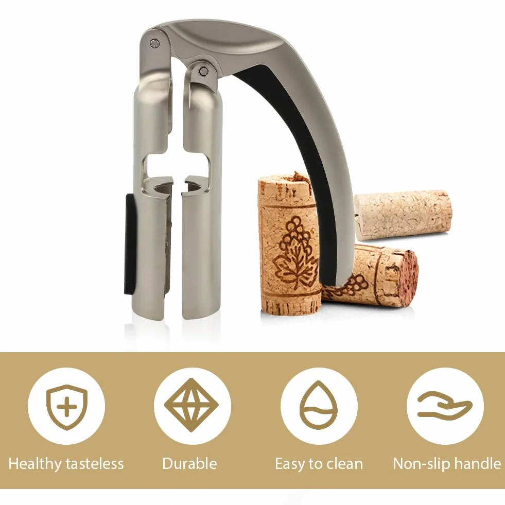 Kisbeibi Abridor de botellas de champán con tapón para botellas de champán, abridor de botellas de champán, bar, sacacorchos para champán, botella de vino, sacacorchos para fiesta en casa