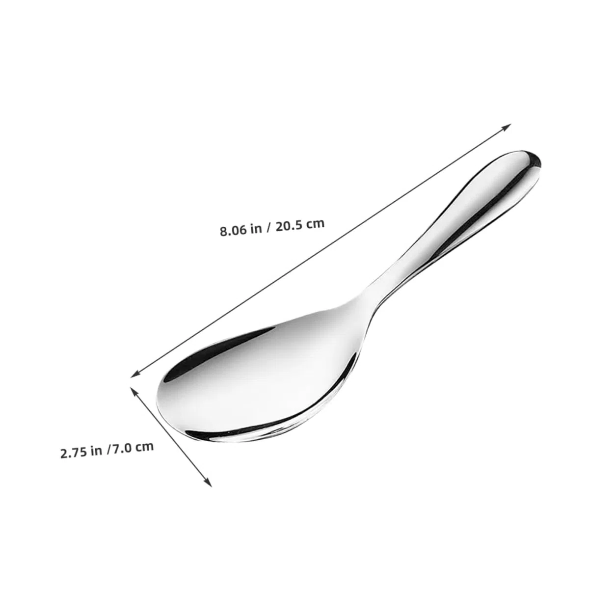 2 cucharas de arroz de acero inoxidable no adhesivas para servir espátulas versátiles para servir y mezclar alimentos