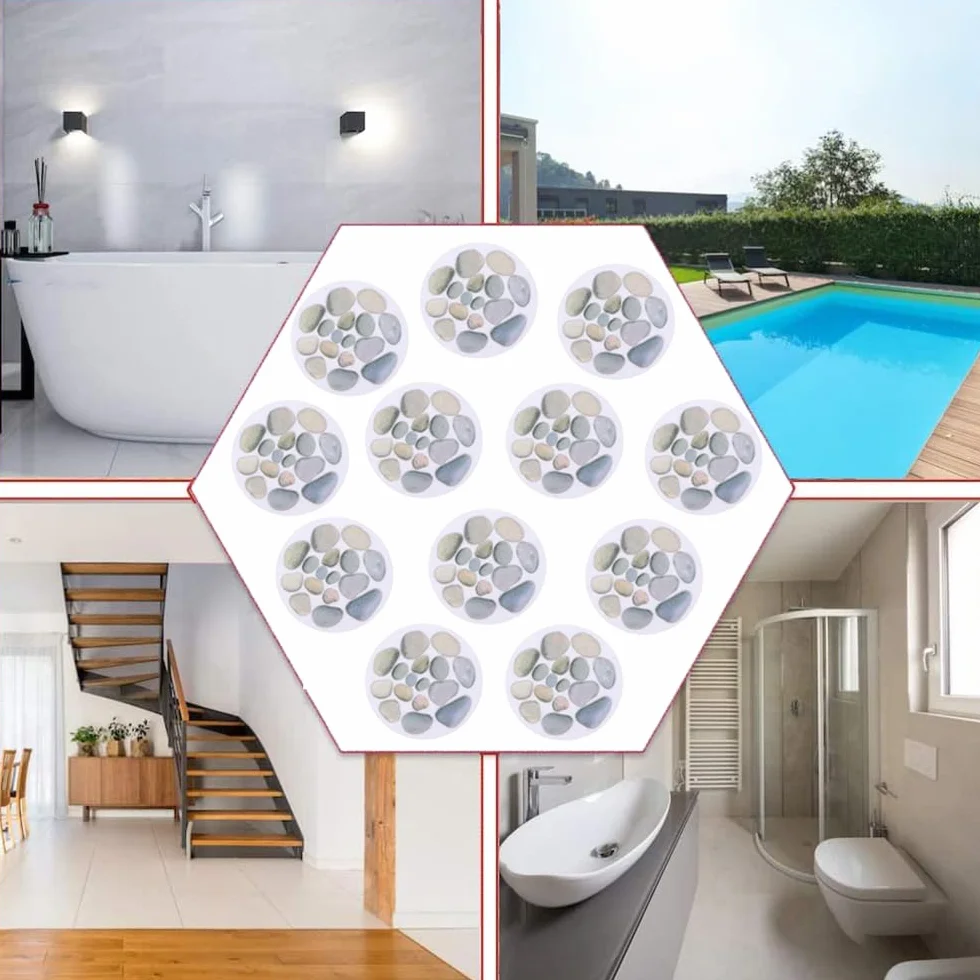 12 Pieza Pegatinas Antideslizantes Para Bañera, Pegatinas De Ducha Para Bañera, Adhesivos Antideslizantes Para Ducha, Adhesivo Antideslizante Premium Bañera para cuarto de ducha, Suelo, escaleras