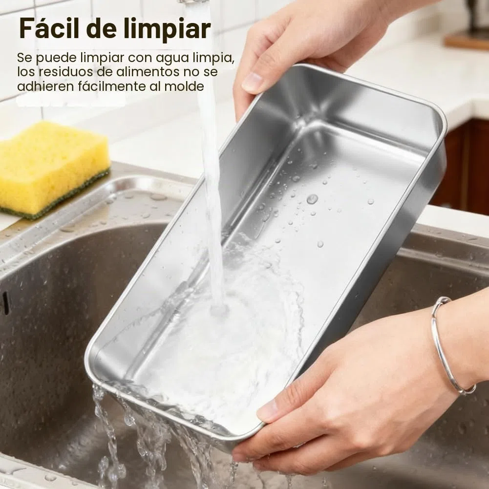 FARYODI Molde Rectangular para Pan 33cm, Molde Para Pan de Acero Inoxidable, Molde Rectangular para Panes, Saludable y Duradero, Apto para Lavavajillas, para Panes, Pasteles, Tostadas