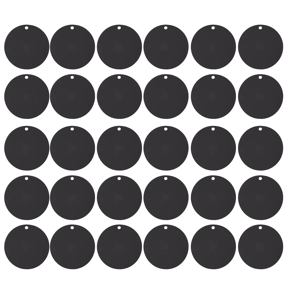 30 discos acrílicos negros en blanco redondos para marco de fotos, pintura hecha a mano