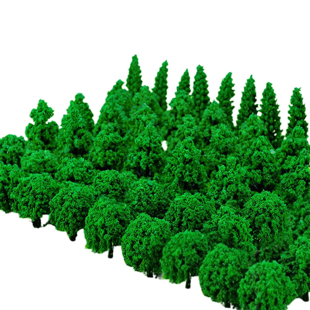50 Piezas Modelo Árboles en Miniatura, 4-8 cm, Árboles en Miniatura, Modelo Árbol Diorama, Arboles de Arquitectura Paisaje, para MicroPaisaje Decoración (3 Tamaños)