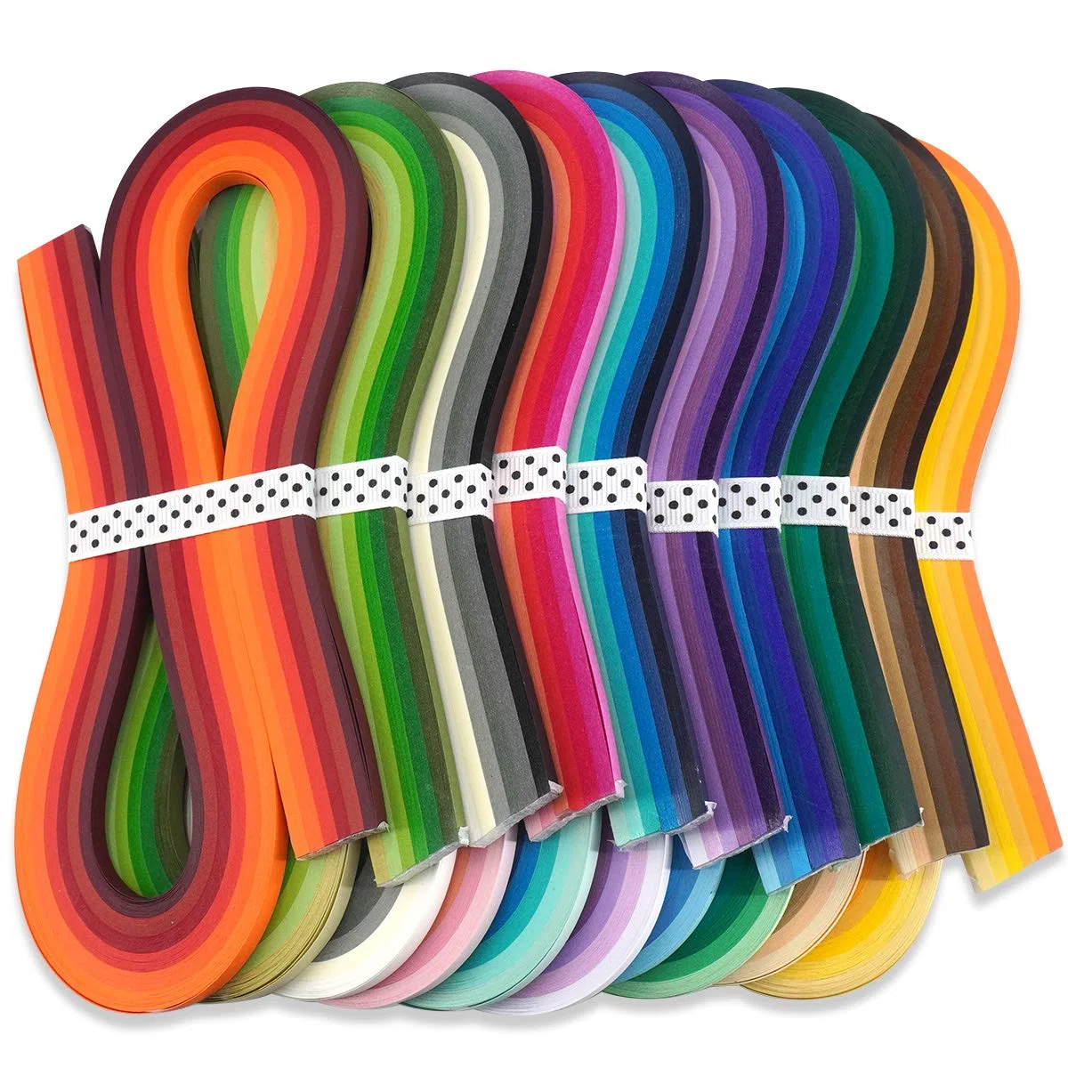 JUYA Multicolor Juego de Tiras de Papel Quilling 60 colores 10 paquetes 54cm de Largo Ancho del Papel 5mm