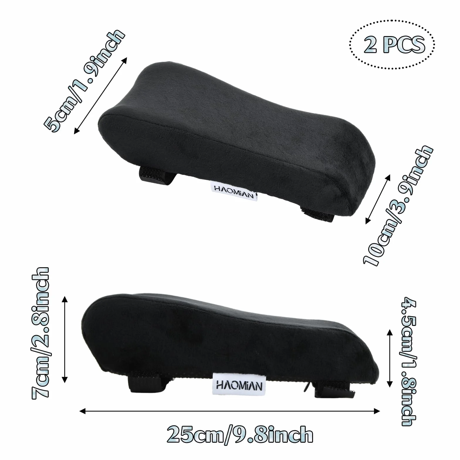 Nivofu Almohadilla para Reposabrazos, Cojín Ergonómico para Silla de Oficina, Escritorio, Juegos y Ruedas - 2 Piezas