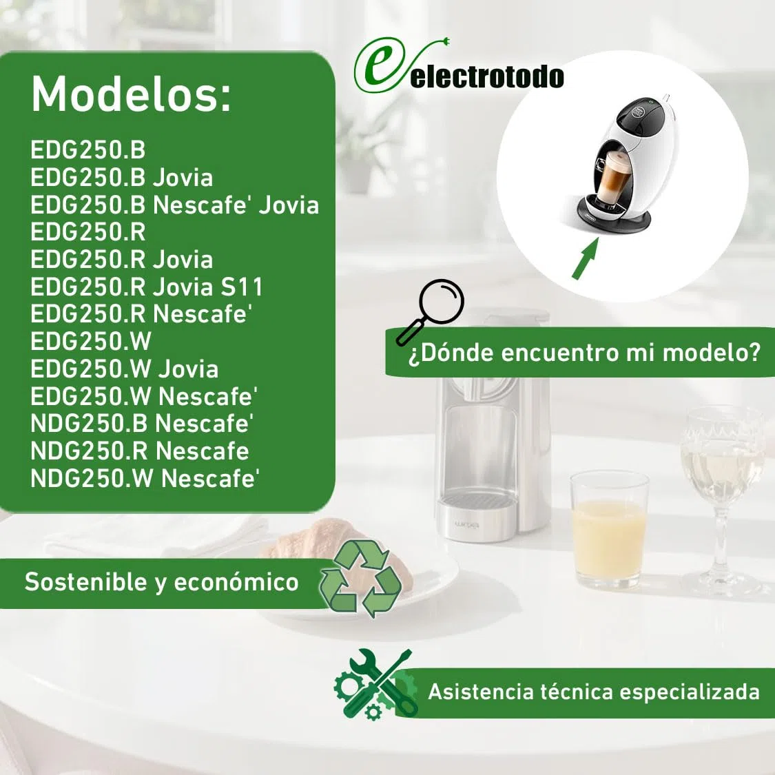 Depósito compatible con cafetera DeLonghi Dolce Gusto Jovia EDG250 7313252321