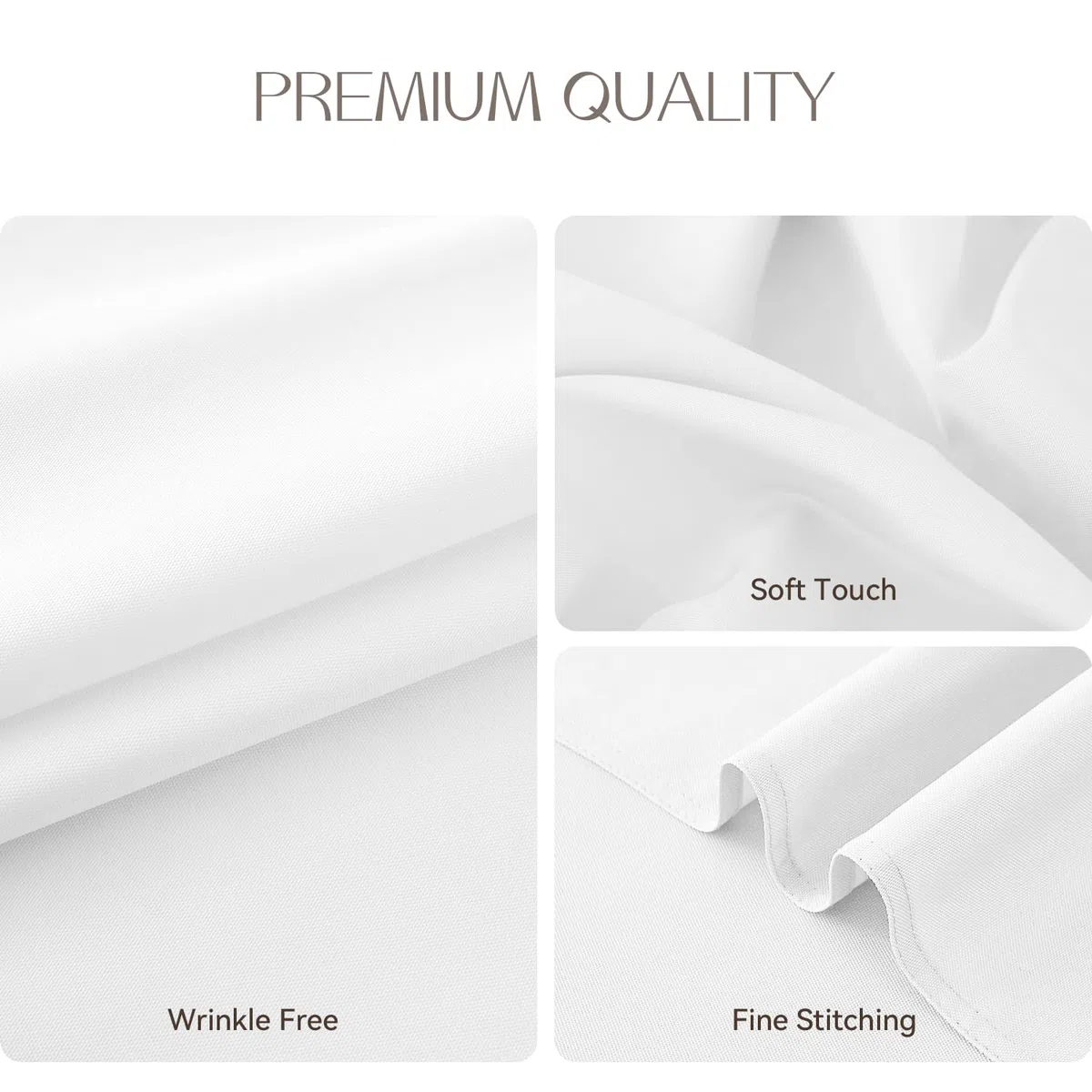 Romanstile Mantel Rectangular 140x240 cm Blanco,Mantel Antimanchas poliéster Elegantes Repelente a Salpicaduras, para Bodas y Celebraciones al Aire Libre Cocina, Comedor, Fiesta, Boda Cena Familiar