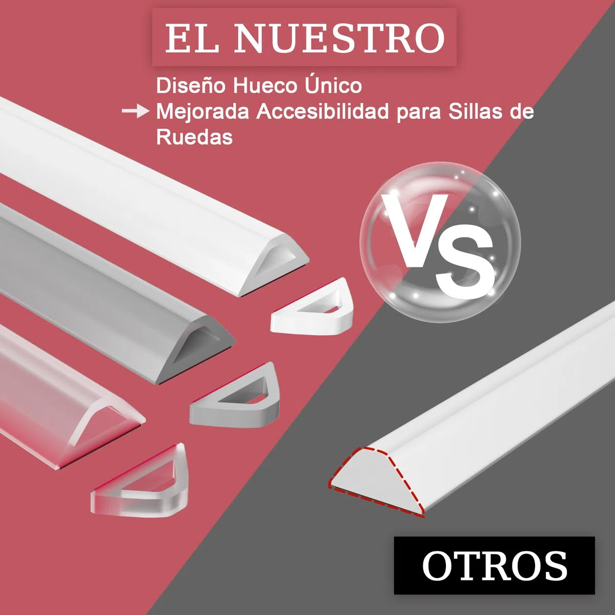 alophoty 100 cm Barrera Agua Ducha Silicona - Perfil Silicona Autoadhesiva, Borde Plato Ducha, Plegable, Impermeable, Para Mampara de Ducha, Bañera, Lavabo, Encimera Cocina
