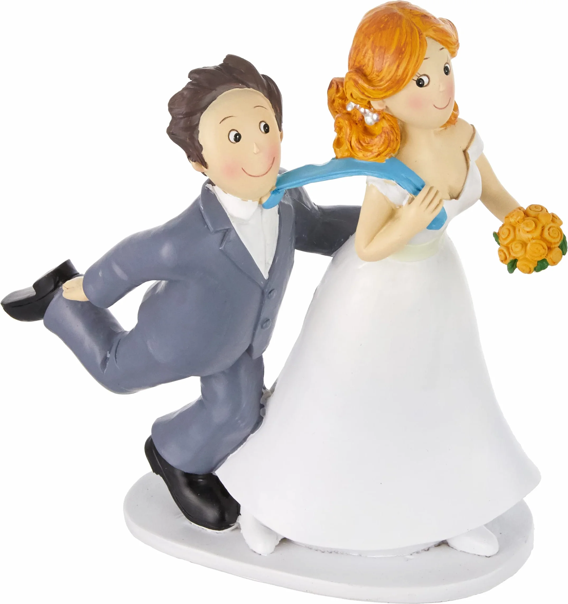 Mopec Y251 - Figura de Pastel Novios sí o sí tirando de la Corbata, 19 cm
