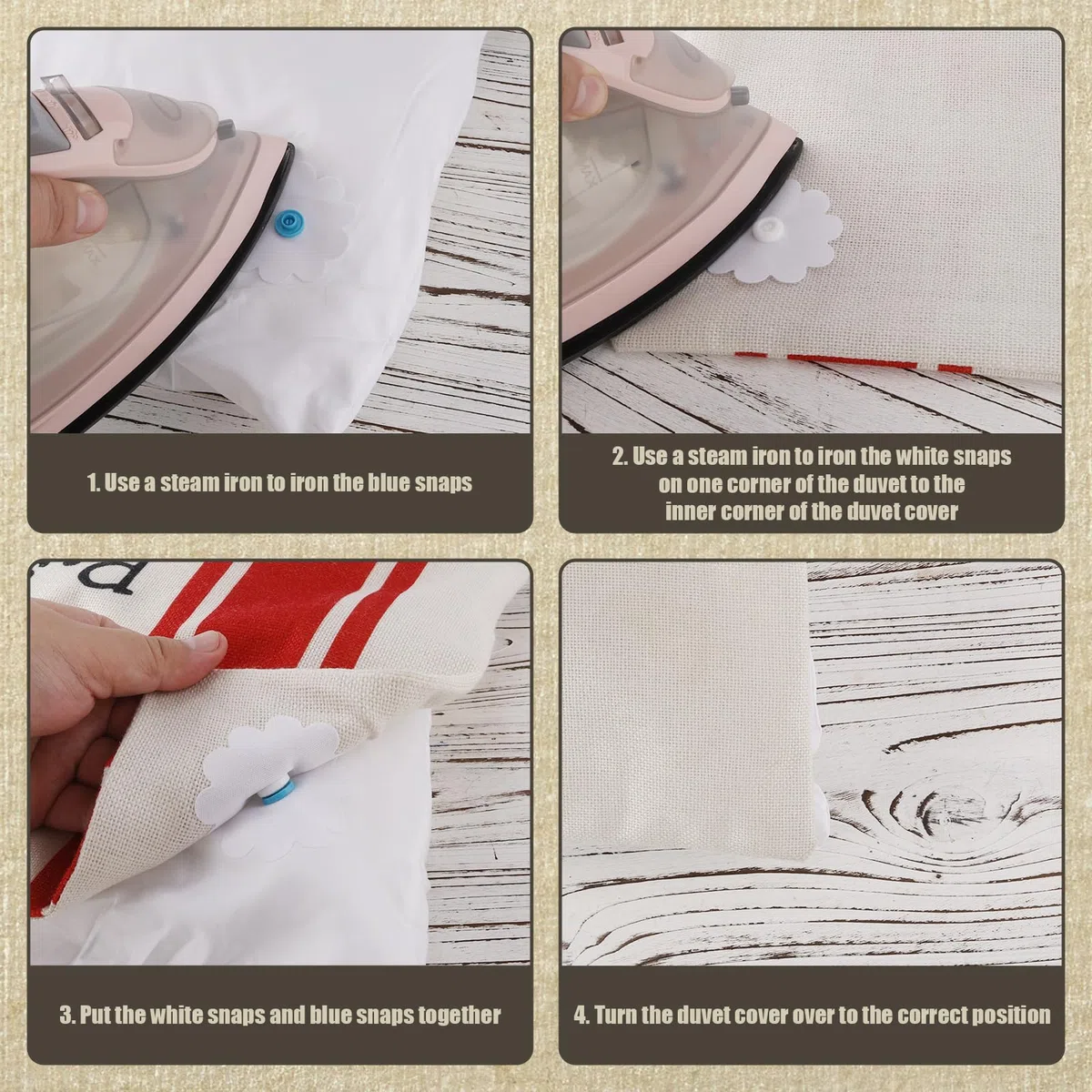 16 pzs Broches para Edredón, 2 Estilos Clips para Planchar Sobre la Funda de Edredón Lazos para Sujetar el Edredón Clips para Edredón para Evitar Que el Edredón se Mueva Dentro de la Funda de Edredón
