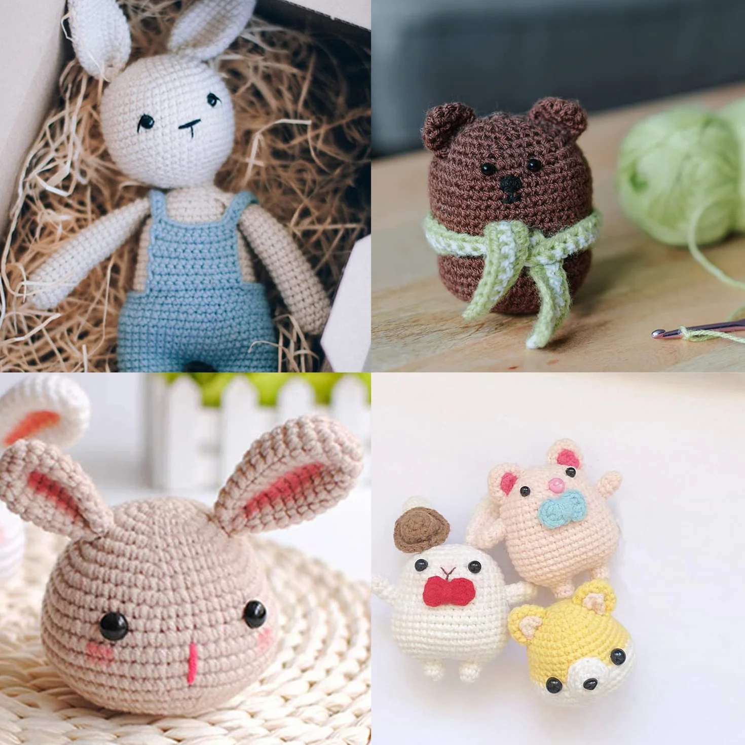 Ojos de Seguridad para Animales de Ganchillo, 100 Unidades de Plástico para Peluches y Muñecas, Con Arandelas para Manualidades (6-12 mm)