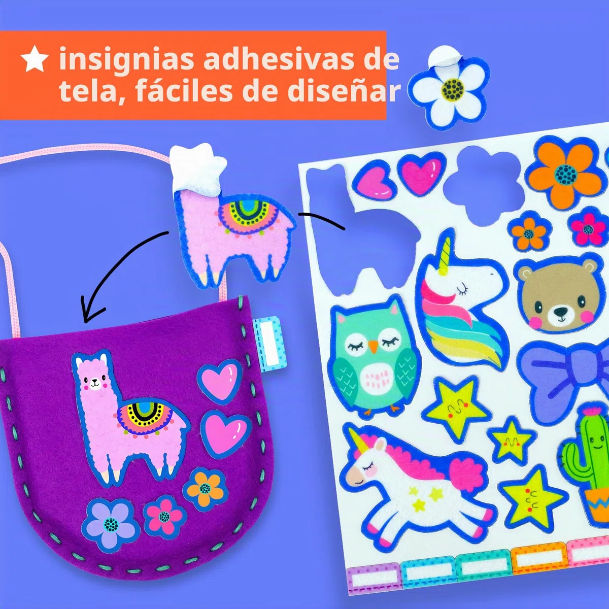 KraFun Kit de Costura Bolsos de Animales para Niños 5+ Años, 6 Proyectos Fai da Te (Bolso, Funda, Tarjetero), Fieltro, Instrucciones, Juguete Educativo