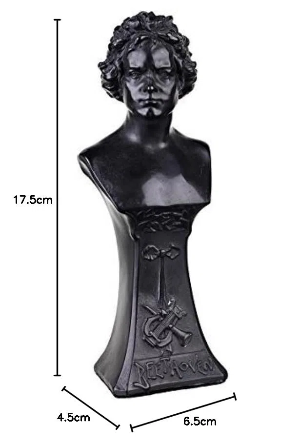 danila-souvenirs Busto/Estatua de Piedra del Compositor alemán Ludwig Van Beethoven 17,5 cm