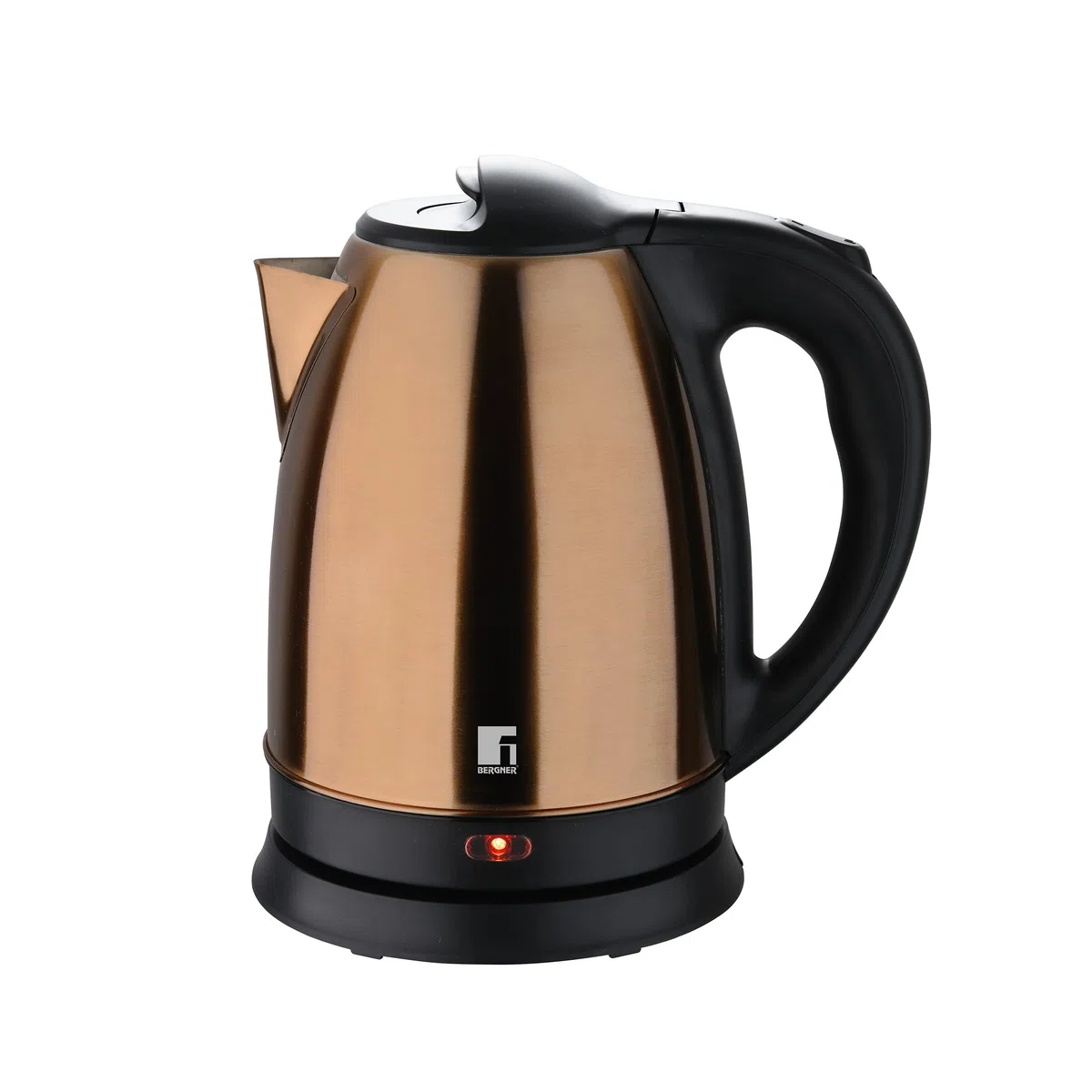 BERGNER Copper - Tetera Eléctrica de 1.800 W - Capacidad de 1.7 Litros - 1800 W - Función Apagado Automático - Desconexión De Seguridad Por Ebullición - Base inalámbrica de 360 grados