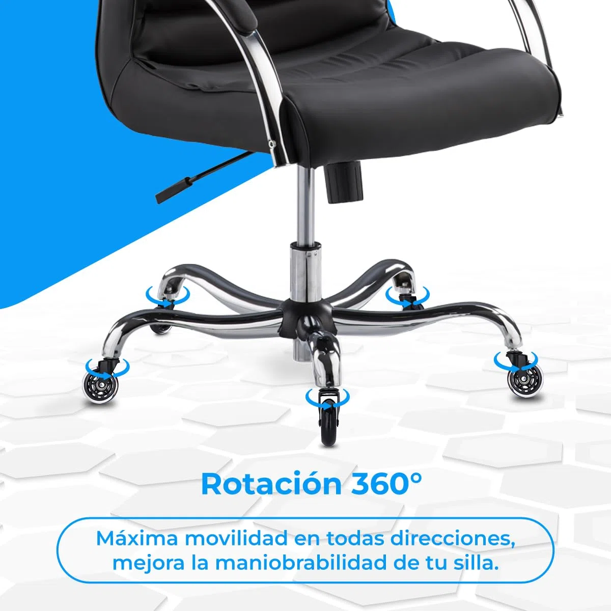 NK Ruedas para Sillas de Oficina 11 mm x 22 mm Negro - Aptras para todos los suelos, Sillas Giratorias, No Marcas, Pack de Repuesto, Max 250kg