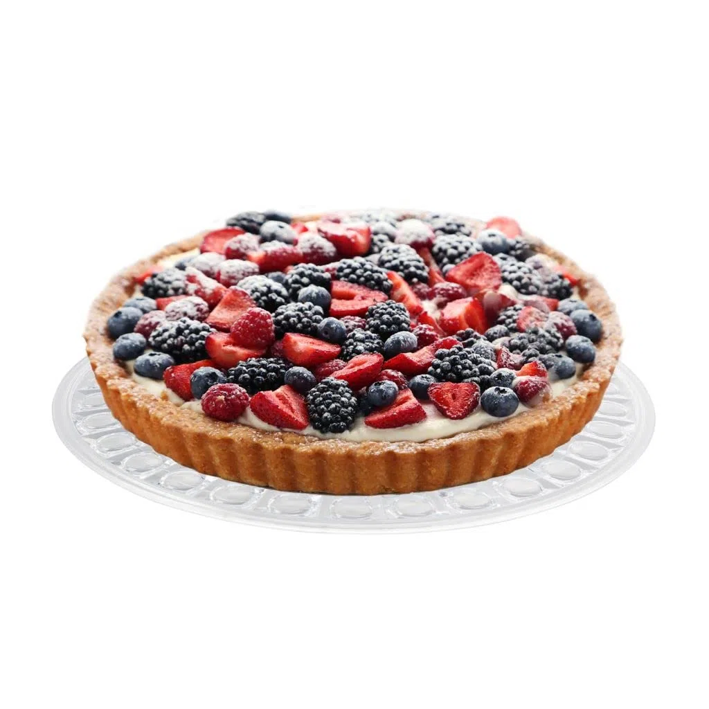 Westmark 2X Plato para Tartas, Ø 31 cm, Aspecto de Cristal, Resistente a roturas, plástico, Transparente, 345522E3