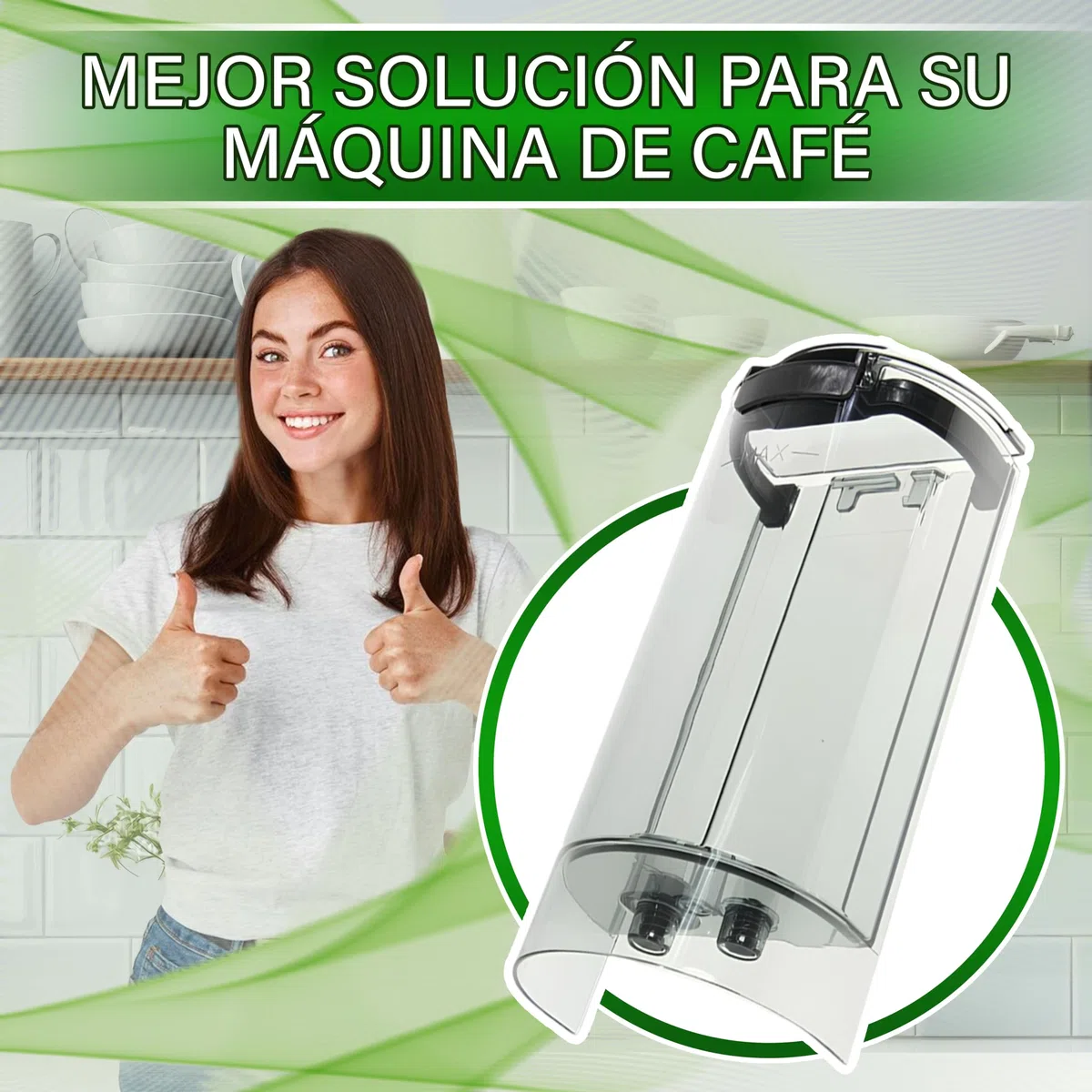 Deposito Agua para Cafetera con Código Original 5513200359 para DeLonghi Dedica C680 EC685 EC695 EC785 EC795 EC885 - Garantía 5 Años - ONIX TECH