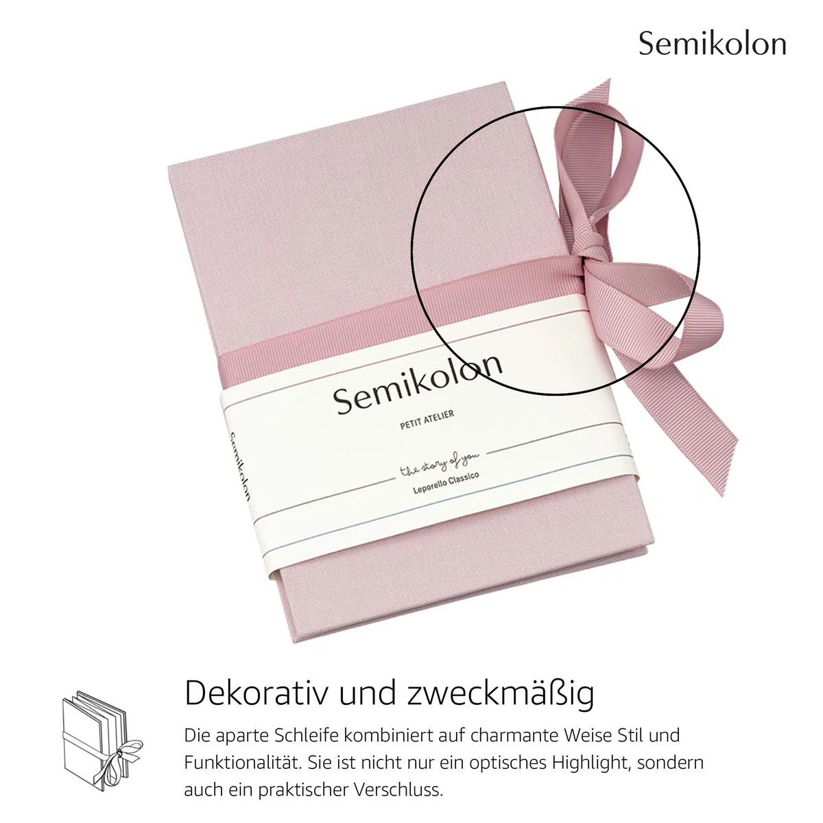 Semikolon 374332 Leporello Classico Petit Atelier 12,1 x 17,6 cm - 14 fotos 10 x 15 cm - Álbum de fotos en acordeón - algodón de azúcar