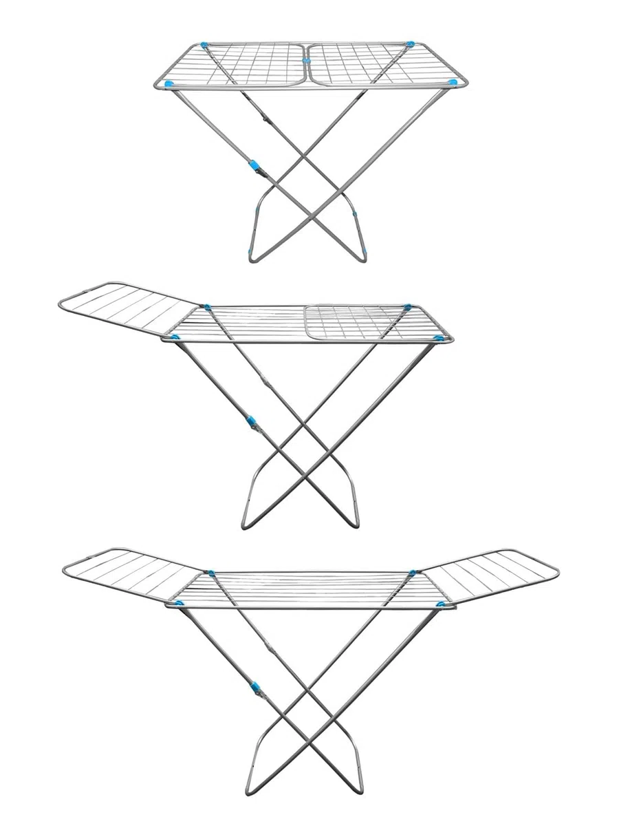 Jardin202 - Tendedero metálico Plegable con alas | Superficie 19 m | Incluye 20 Pinzas 182 x 56 x 107 cm