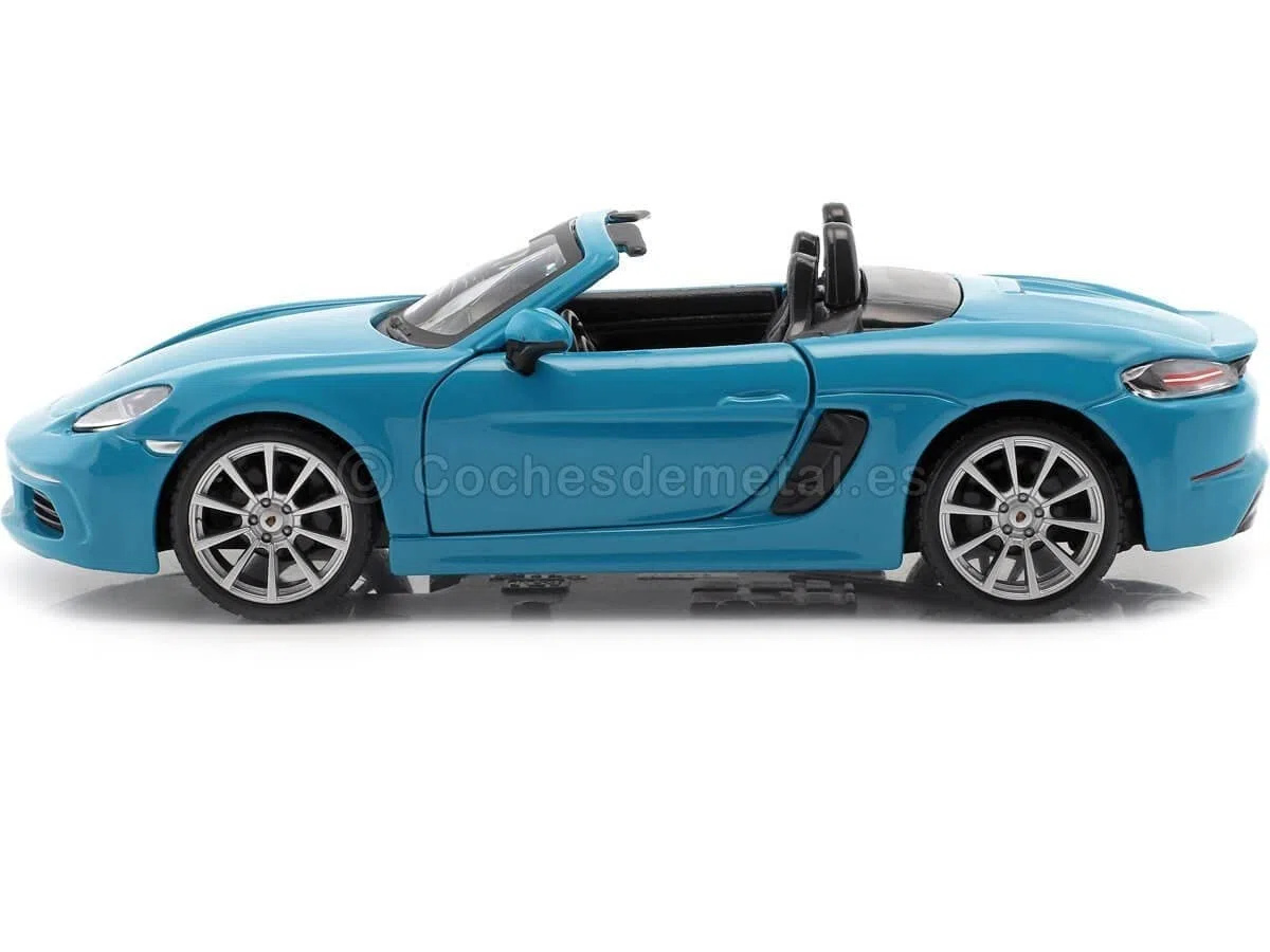Burago-Porsche 718 en Color Azul en Escala 1:24 (18-21087B)