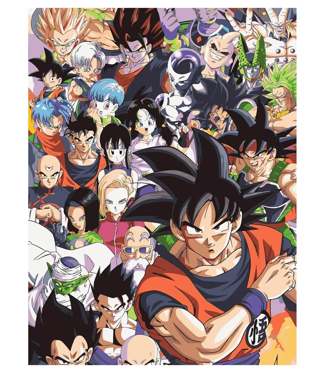 ZPPLD Pintar por números, anime pintura por números, pintura por números adultos, pintura por números para adultos, con pincel de pigmento acrílico, dibujo 40 x 50 cm (D)