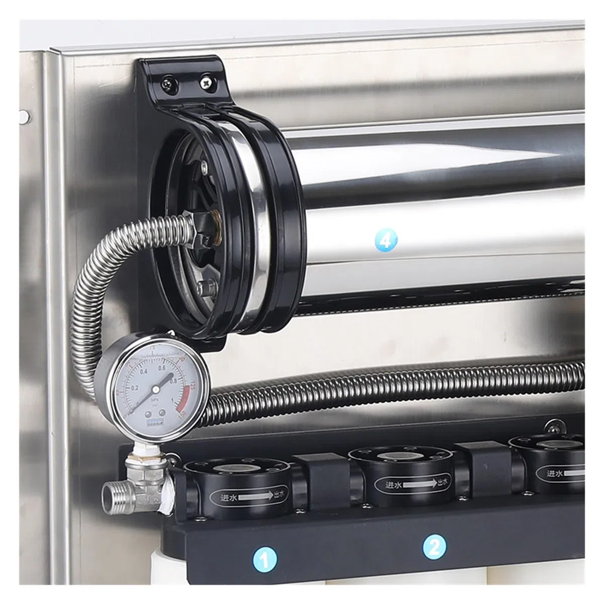 Filtros de Agua para Grifo, Purificador de agua comercial Filtro de membrana de ultrafiltración de 5 etapas, sistemas de agua Máquina de filtro de agua UF de acero inoxidable 304