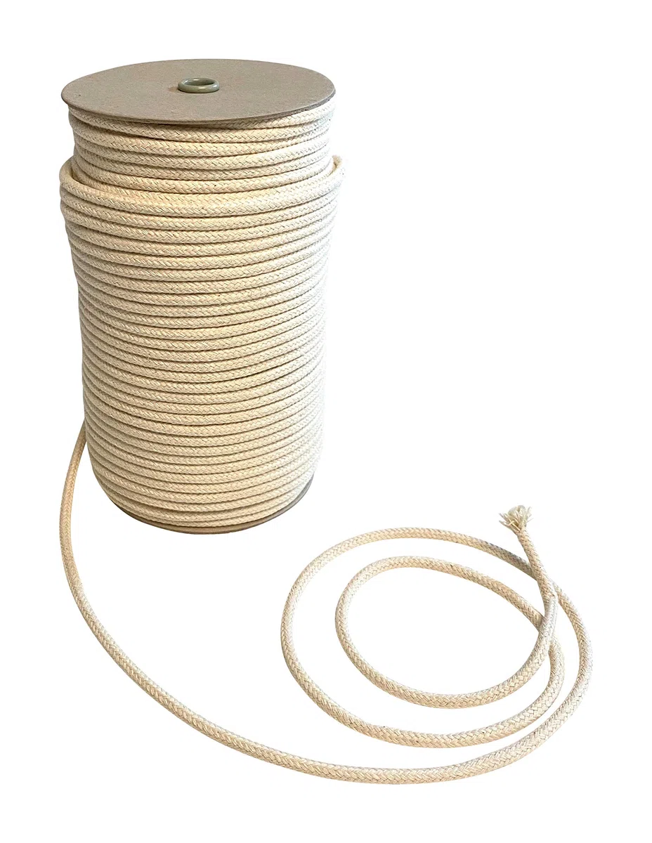 IPEA Hilo Macrame 6 mm x 100 Metros – Rollo Súper Largo – Cuerda de Macrame para Decoraciónes, Manualidades, Trabajos Artesanales y Colgantes – Hilo de Coser – Color Natural
