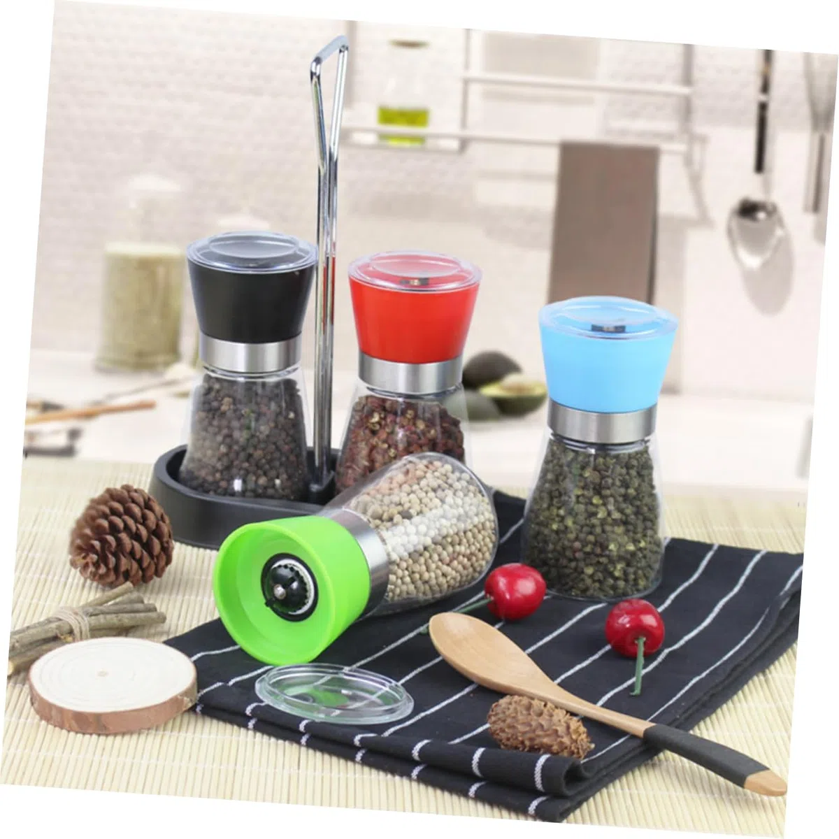 Rejilla Para Especias Soporte Organizador Estante Para Cocina Botellas Armario De Despensa