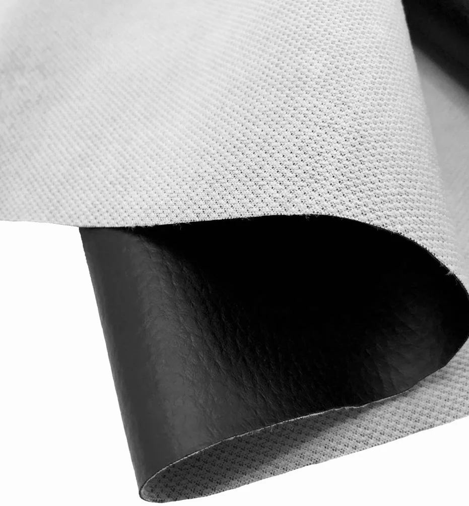 A-Express Tela de Grano de Cuero de Imitación Material Texturizado por Polipiel Vinilo Cojines Bolso - Negro 1 Metro 100cm x 140cm