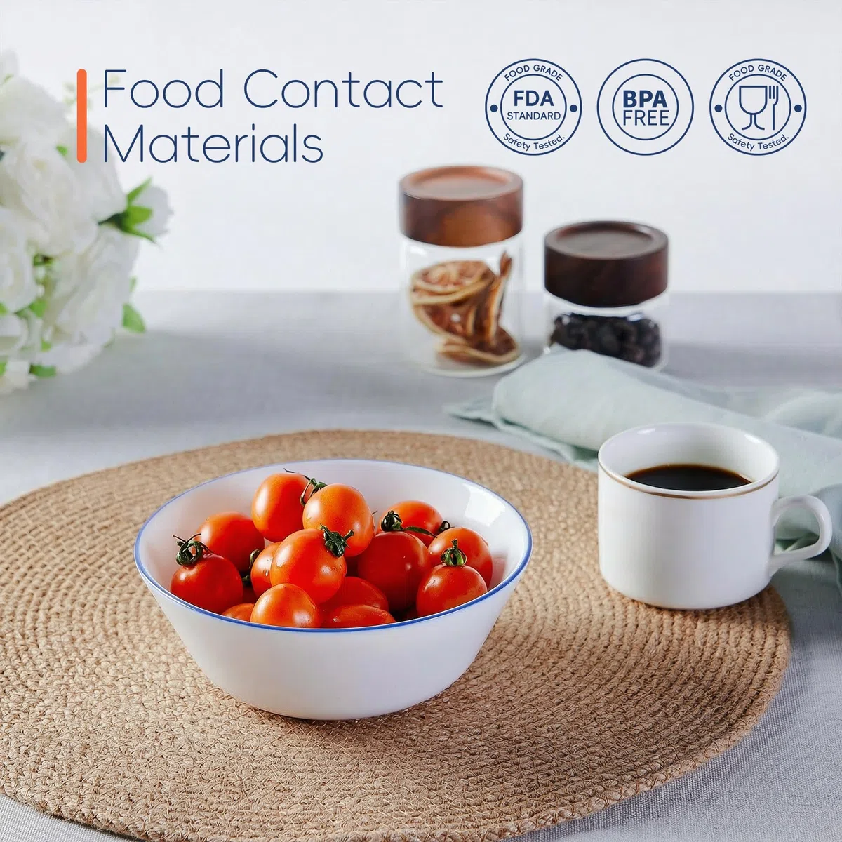 LaGlint Blanco Cuencos de Vidrio Opalino para Cereales 473ml, Pequeño Cuenco de Sopa Juego de 6 para Pasta, Ensalada Pequeña, Guisos, Arroz, Aptos para lavavajillas y microondas