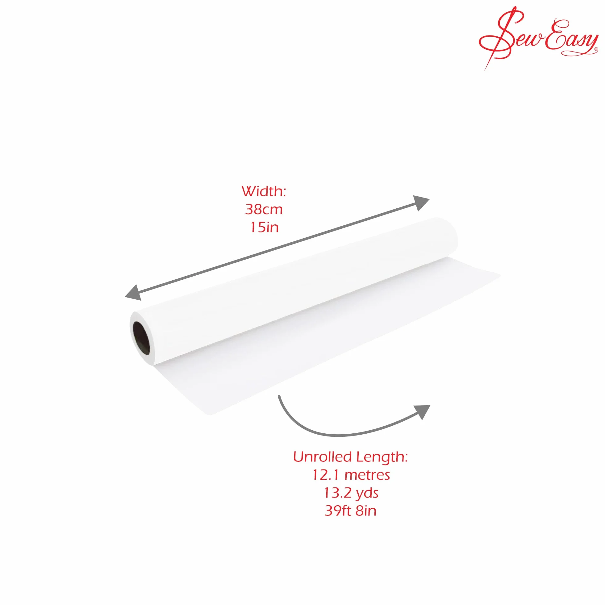 Sew Easy ER9991 - Papel acolchado con revestimiento de plástico, natural, 12,1 m x 381 mm