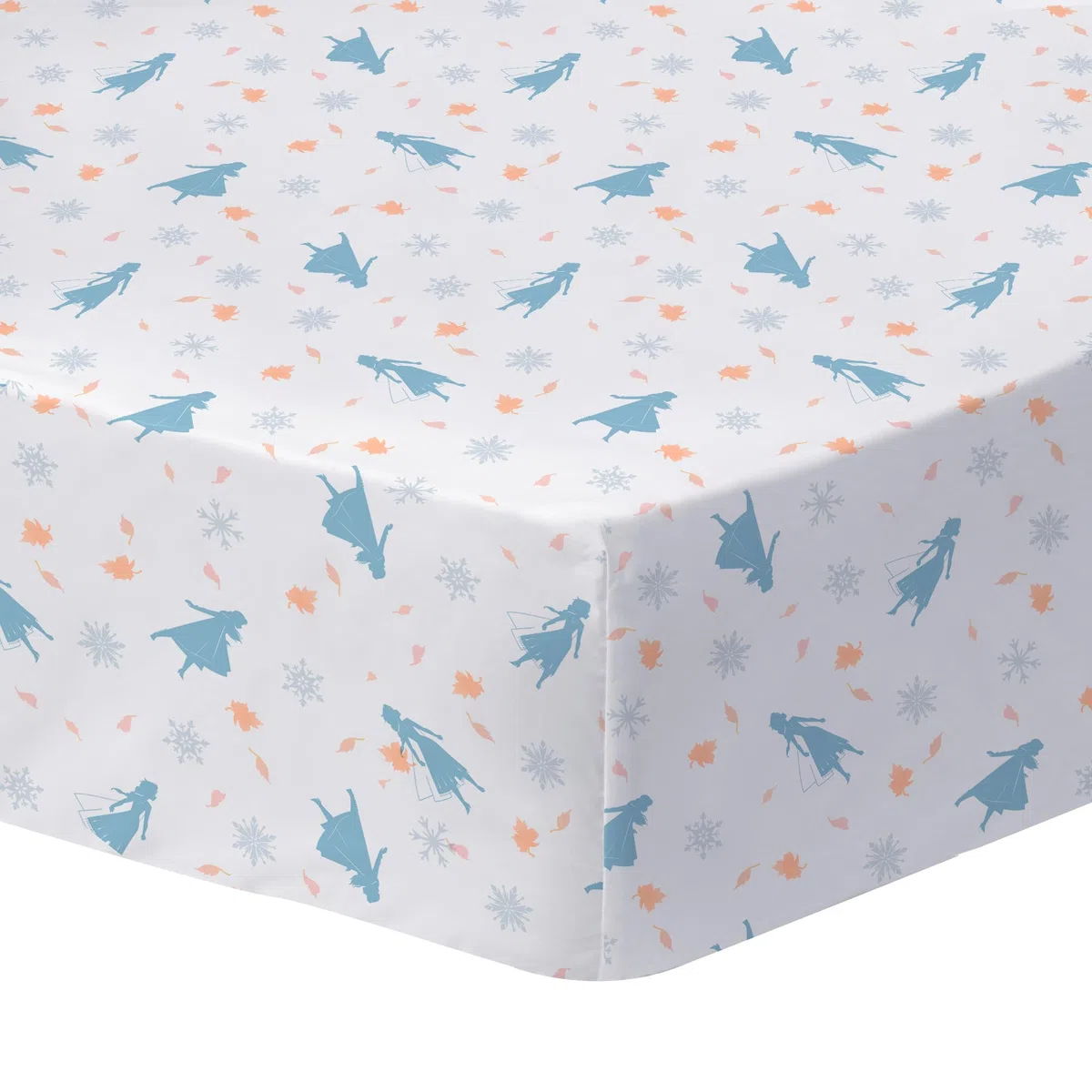 Disney Home Frozen - Sábana bajera estampada para cama individual, 2 hermanas, 100% algodón, Oeko-TEX | Sábana bajera infantil, 90 x 190 cm, color blanco