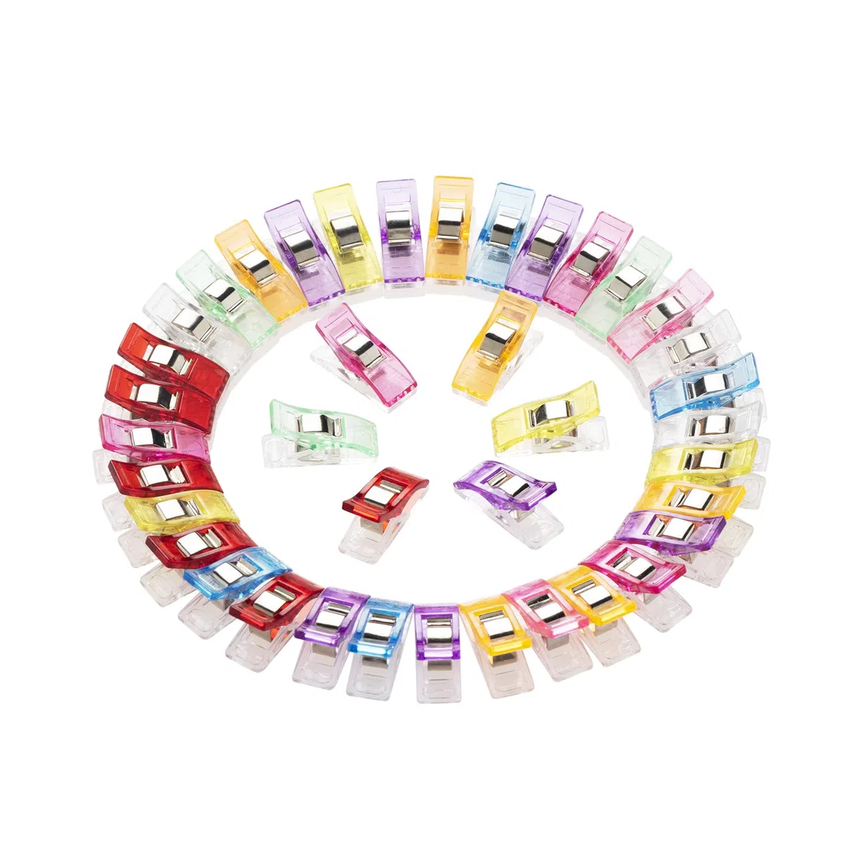 Clips de costura, 80pcs Craft Clips Craft accesorios para costura tejer ganchillo, manualidades,de acolchado clips para costura caja de lata paquete,Sewing Clips Wonder clips