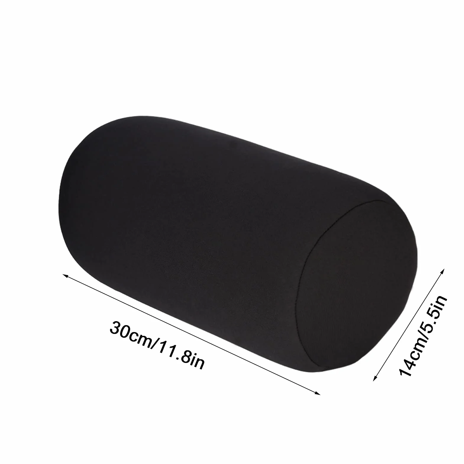 Micro Mini Almohada para Dormir, Soporte para el Cuello, Rollo de Microcuentas, Cojín para la Espalda, Relajante para la Cabeza, el Cuello y la Muñeca, Colorido, Súper Suave (Negro)