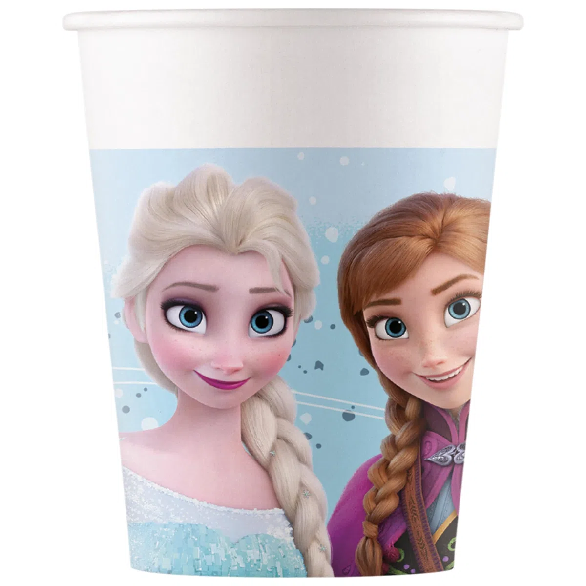Procos - Decoración de cumpleaños Frozen Idyllic Wonder, 52 piezas, platos de cartón, vasos y servilletas para fiestas infantiles, vajilla de fiesta