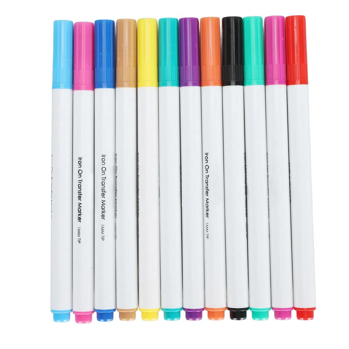 Bolígrafos de transferencia para planchar, 12 unidades, bolígrafo de transferencia para planchar, punta fina, marcador de calor para bordado, para tela DIY, camisetas, almohadas,