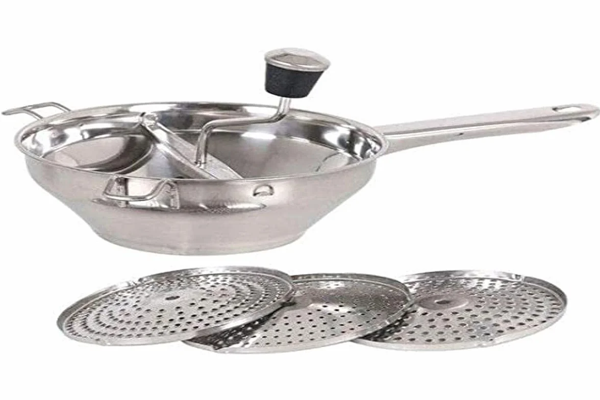 Mi Cocina 135272 A La Cuina Pasapuré Acero con 3 Discos, Multicolor, 20 cm
