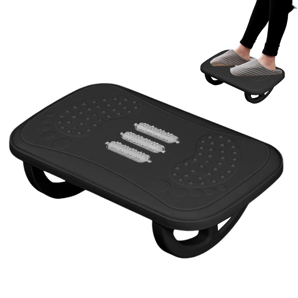 Reposapiés Bajo Escritorio, Taburete Ergonómico de Soporte para Silla, Taburete Con Ruedas Para Relajar Piernas En Hogar Escuela