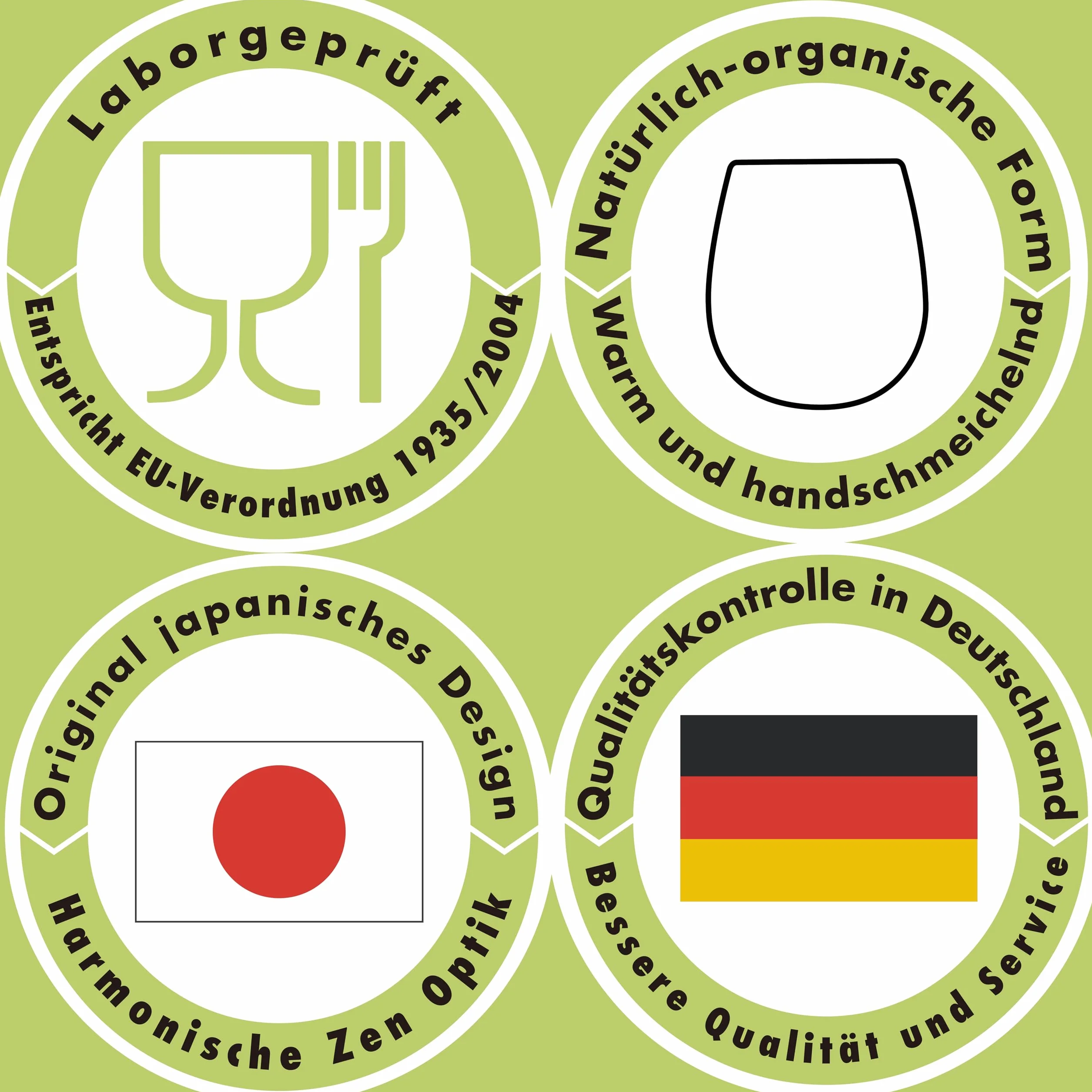 Goodwei Tazas de té japonesas – Tazas de cerámica sin asa, forma redondeada y diseño minimalista – Perfectas para té, matcha, café o espresso - Juego de 4, 200 ml (Camellia White)