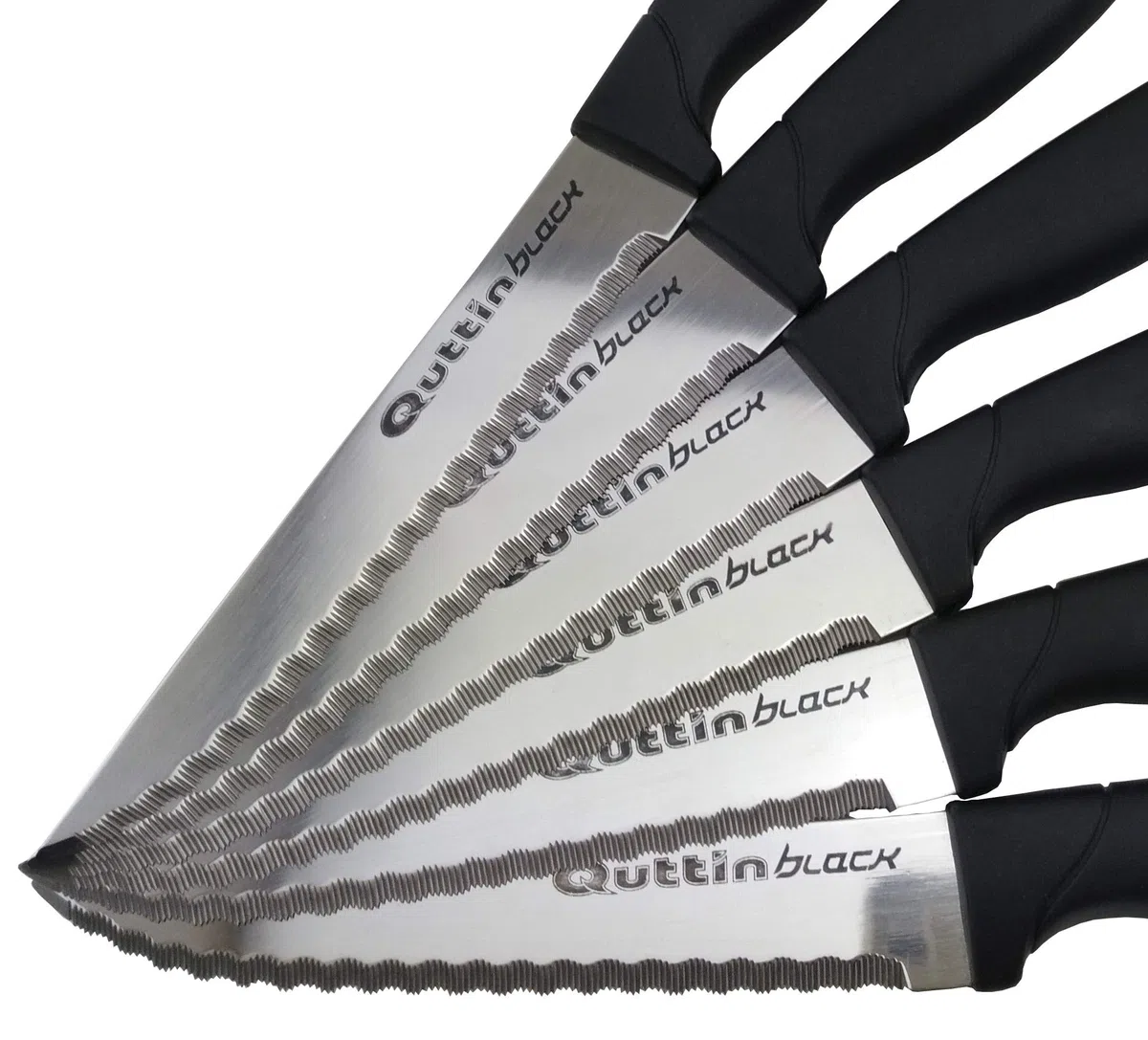 Quttin Black Set 6 Cuchillos Chuleteros 11cm