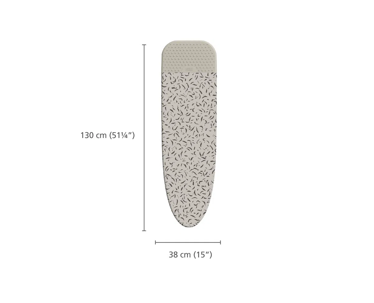 Joseph Joseph Funda de Tabla de Planchar, 130 x 38 cm, 100% Algodón, Reposaplanchas en Silicona Resistente al Calor, para Uso con Glide, Beige/Negro