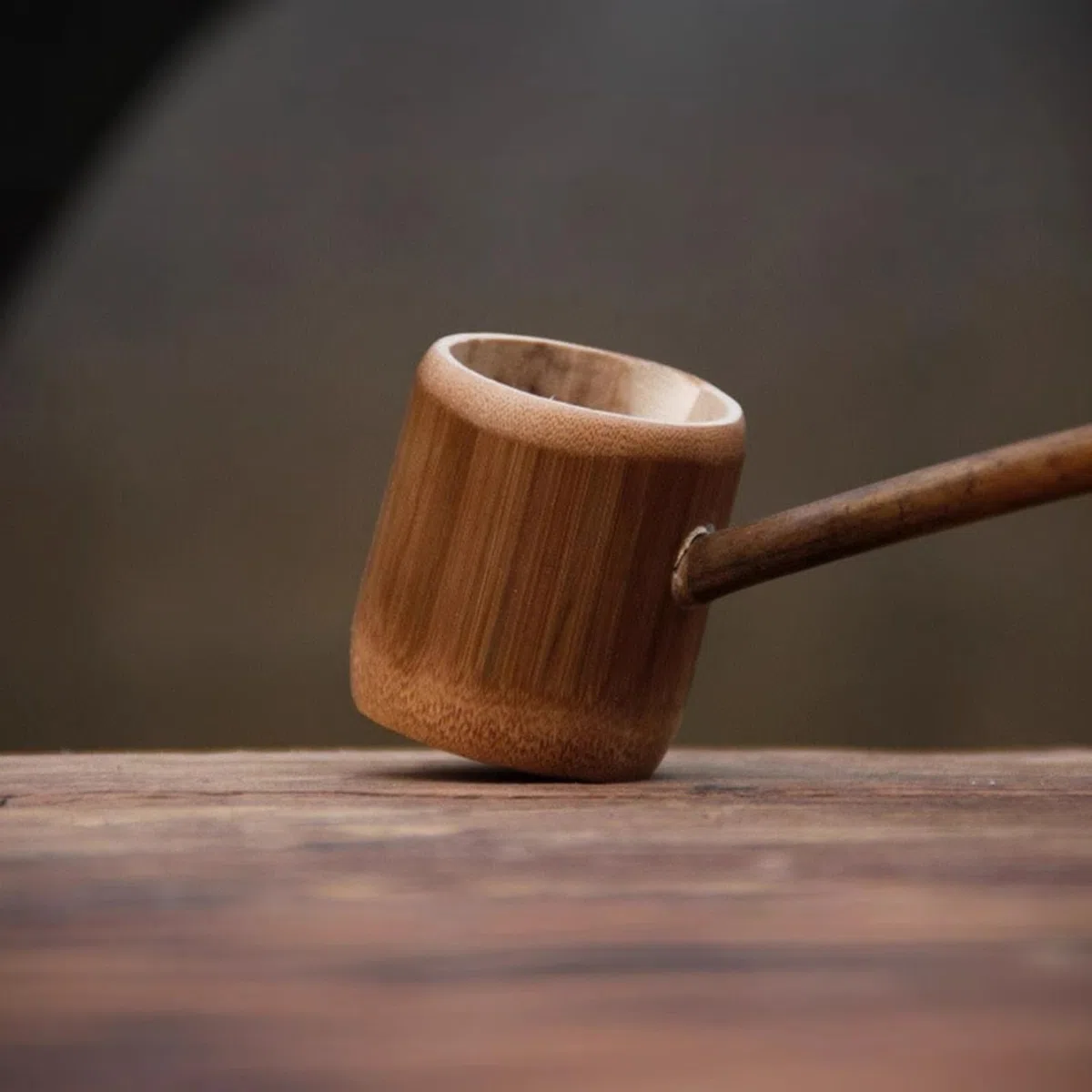 Cucharón de Bambú, Cucharón de Madera para Agua con Mango, Cucharón De Agua De Bambú Estilo Japonés, para Jardín, Hogar, Ceremonia Del Té