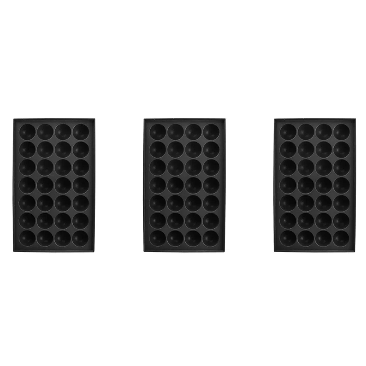 3 placas de aluminio antiadherentes para Takoyaki Takoyaki, 28 agujeros, 4 cm