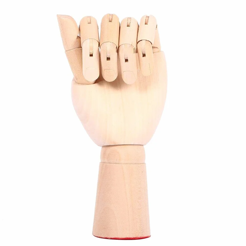 Modelo de Mano Articulada de Madera, Maniquí con Dedos Flexibles para Dibujo Artístico y Práctica, Figura Anatómica para Arte