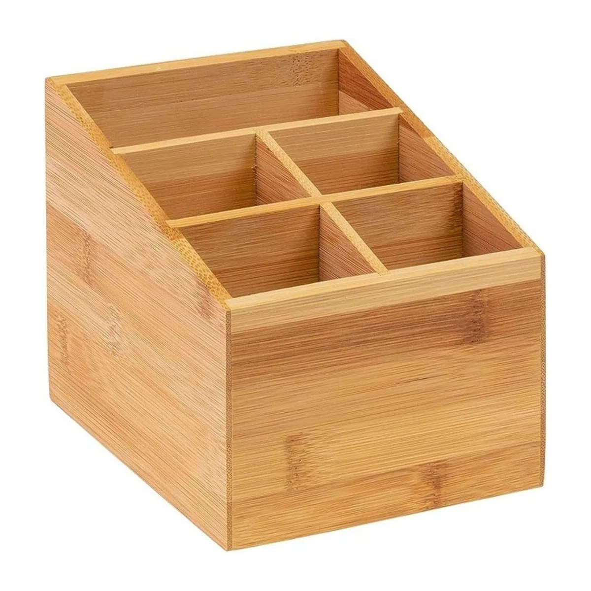 Westmark Organizador de cocina/mesa, 5 Compartimentos, Dimensiones: 13 x 13,5 x 16 cm, Bambú, Tapas + Friends, Marrón claro, 69842270