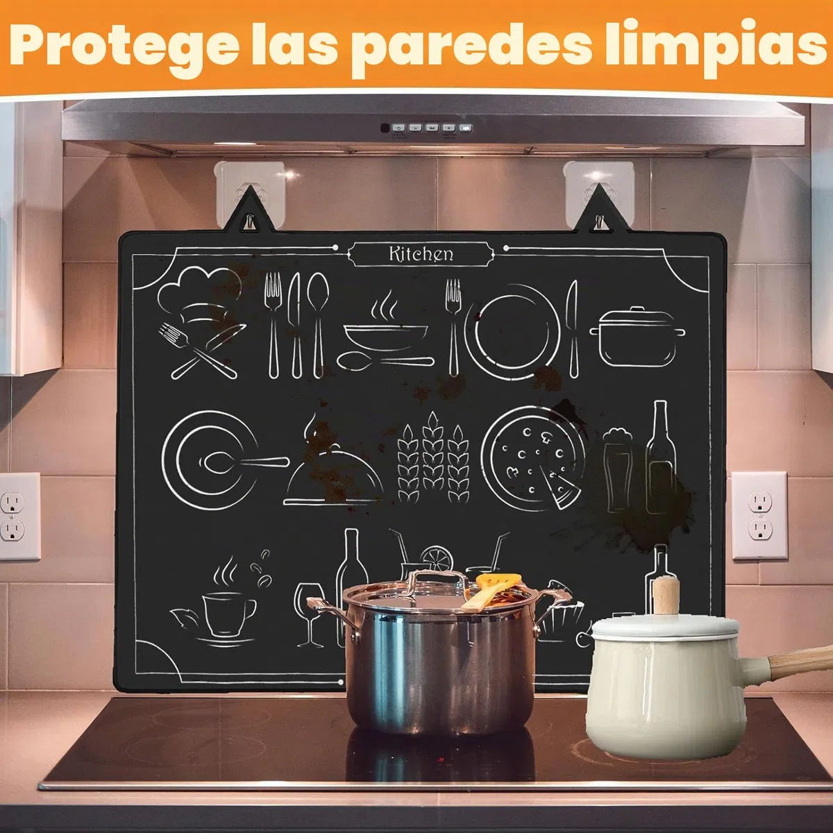 Alfombrilla Protectora para Cocina de Inducción 62x53cm, Placa de Cubierta de Cocina,Tapete de Inducción Silicona, Anti-Rasguños Antideslizantes Resistente al Calor para Placa de Inducción (figure)