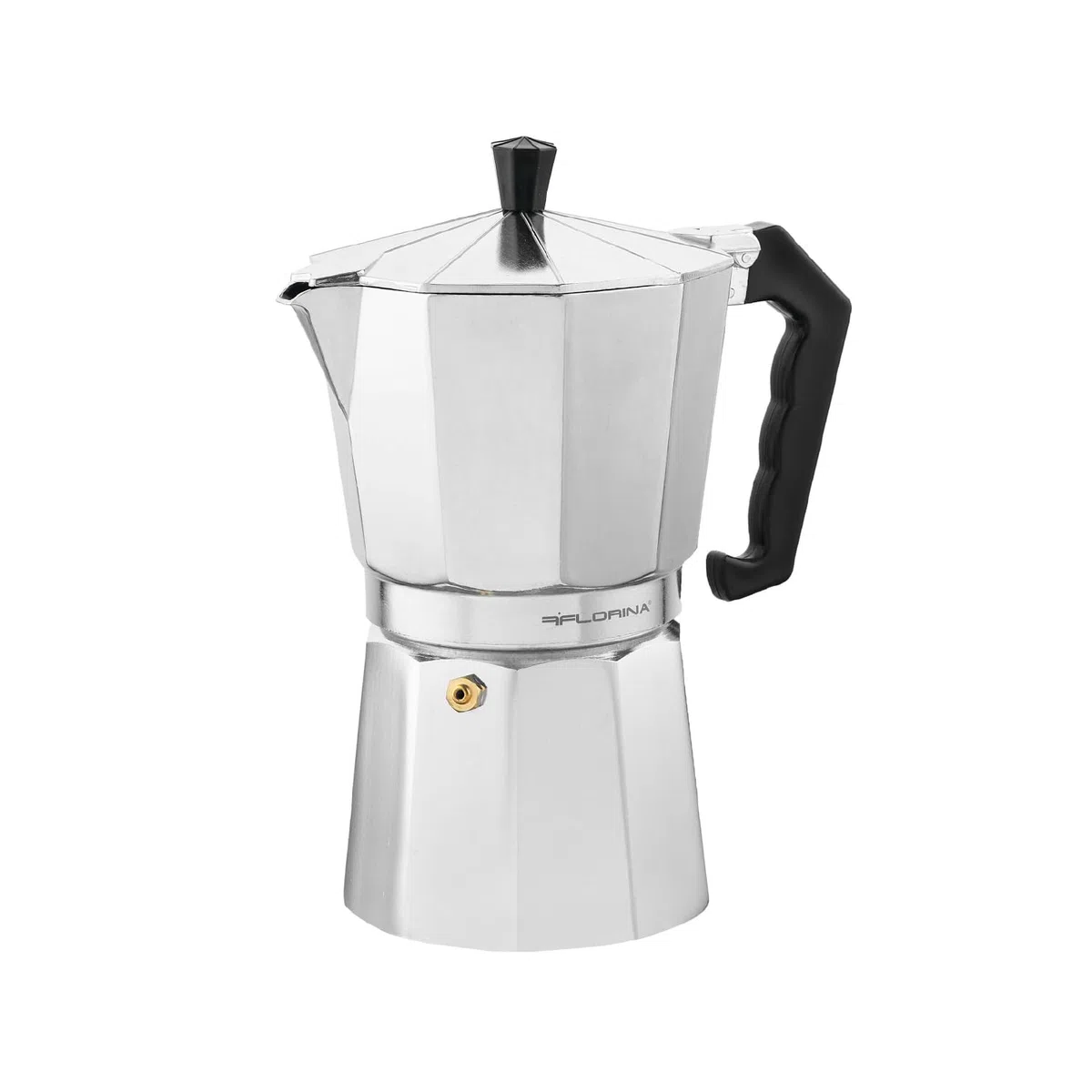 Florina Cafetera Italiana 6 Tazas (150 ml) I Cafetera Italiana Inducción de Aluminio GRANDE I Cafetera Moka para Preparar Café Espresso Italiano I Apta para Cocina de Cerámica, Eléctrica, Gas