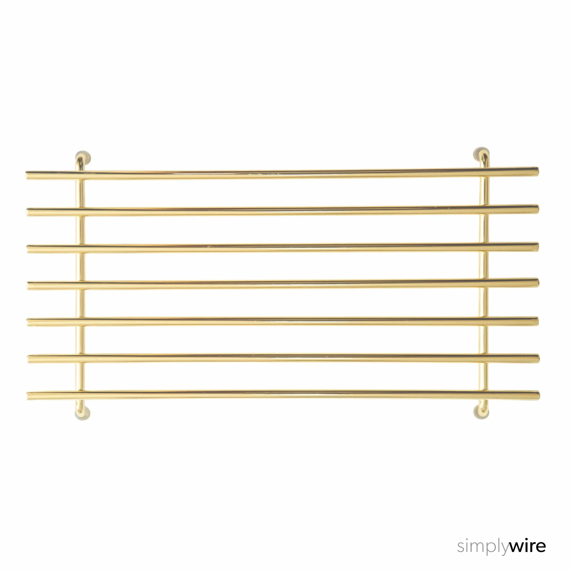 simplywire – Salvamanteles – Resistente al Calor – Protector de Encimera de Cocina – Grande – Acero Recubierto de Color Dorado Claro